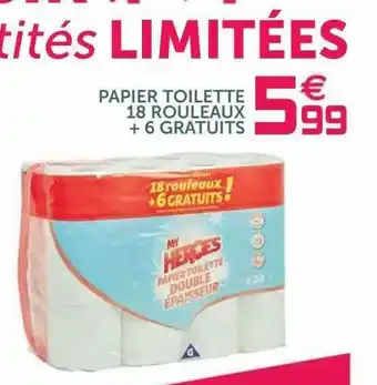 Papier Toilette 18 Rouleaux + 6 Gratuits