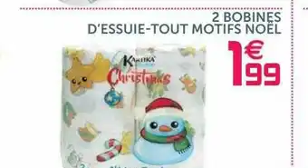 Gifi 2 Bobines D'essuie-tout Motifs Noël offre