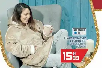 Gifi Plaid Poncho à Capuche offre