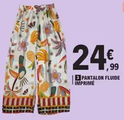 E.Leclerc Pantalon fluide imprimé offre