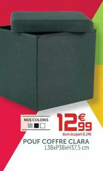 Gifi Pouf Coffre Clara offre