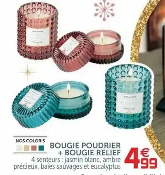 Gifi Bougie Poudrier + Bougie Relief offre