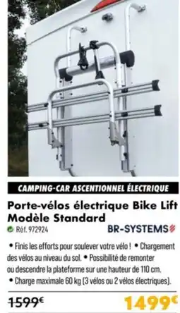 Narbonne accessoires Porte vélos électrique bike lift modèle standard offre