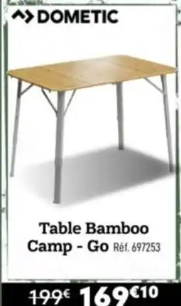 Narbonne accessoires Table bamboo camp go offre