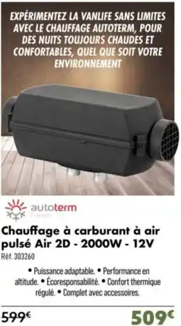 Narbonne accessoires Chauffage à carburant à air pulsé air 2d 2000w 12v offre
