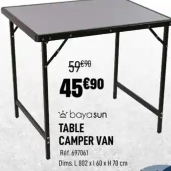 Narbonne accessoires Table camper van offre