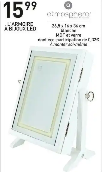 Stokomani L'armoire à bijoux led offre