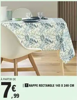 E.Leclerc Nappe rectangle 145 x 240 cm offre