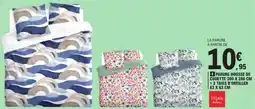 E.Leclerc TISSAIA Parure housse de couette 200 x 200 cm +2 taies d'oreiller 63 x 63 cm offre