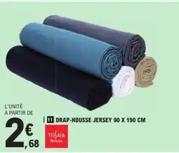 E.Leclerc TISSAIA Drap-housse jersey 90 x 190 cm offre