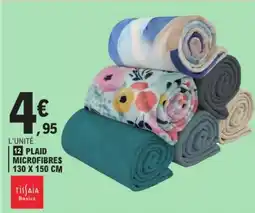 E.Leclerc TISSAIA Plaid microfibres 130 x 150 cm offre