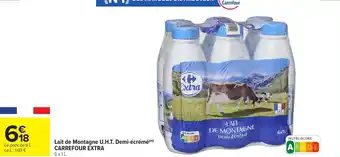 Carrefour Market Lait de montagne u.h.t. demi-écrémé carrefour extra offre