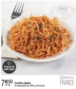 Carrefour Carottes râpées offre
