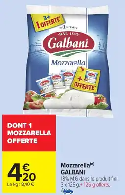 Carrefour Market Mozzarella galbani offre