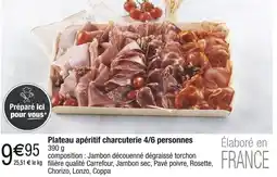 Carrefour Plateau apéritif charcuterie 4/6 personnes offre
