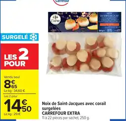 Carrefour Market Noix de saint-jacques avec corail surgelées carrefour extra offre