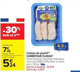 Carrefour Market Cuisses de poulet carrefour classic offre