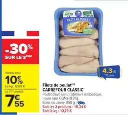 Carrefour Market Filets de poulet carrefour classic offre
