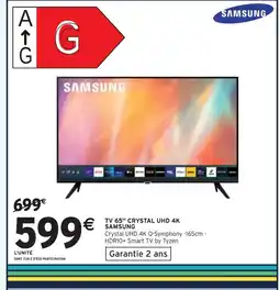 Intermarché SAMSUNG Tv 65" crystal uhd 4k offre