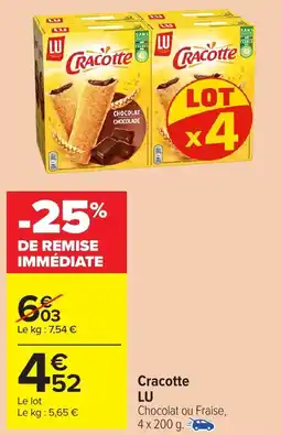 Carrefour Market Cracotte lu offre