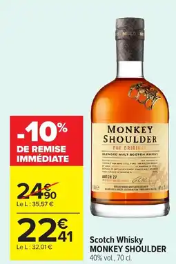 Carrefour Market Scotch whisky monkey shoulder offre
