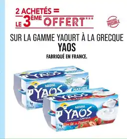 Match Nestlé 2 achetés = le 3ème offert sur la gamme yaourt à la grecque Yaos offre