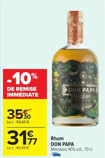 Carrefour Market Rhum don papa offre