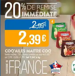 Match Maitre Coq Coq'ailes offre