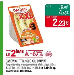 Match DAUNAT Sandwich triangle XXL offre