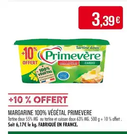 Match Primevère Margarine 100% Végétal offre