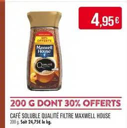 Match MAXWELL HOUSE Café soluble qualité filtre offre