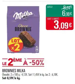 Match MILKA Brownies offre