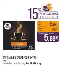 Match Carrefour Extra Café moulu offre