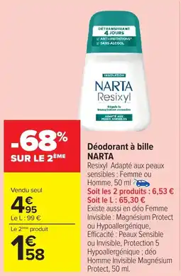 Carrefour Market Déodorant à bille narta offre