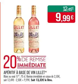 Match Lillet Apéritif à base de vin offre