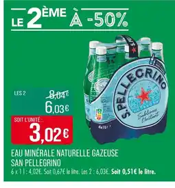 Match San Pellegrino Eau minérale naturelle gazeuse offre