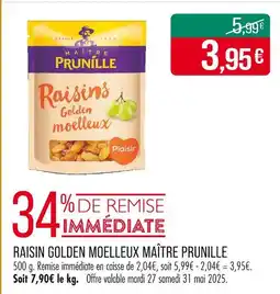 Match Maître Prunille Raisin golden moelleux offre