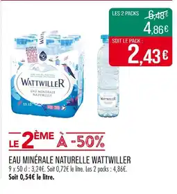 Match WATTWILLER Eau minérale naturelle offre