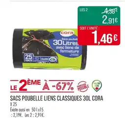 Match CORA Sacs poubelle liens classiques 30l offre