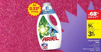 Carrefour Market Lessive liquide ariel offre