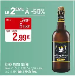 Match La Mont Noire Bière offre