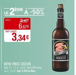 Match RINCE COCHON Bière Rince Cochon offre