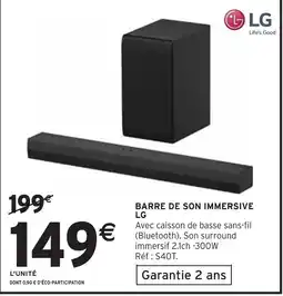 Intermarché LG Barre de son immersive offre