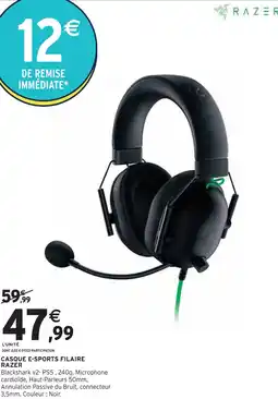 Intermarché RAZER CASQUE E-SPORTS FILAIRE offre