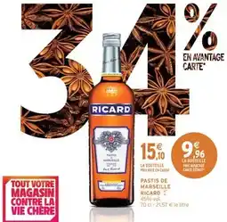 Intermarché RICARD Pastis de Marseille offre