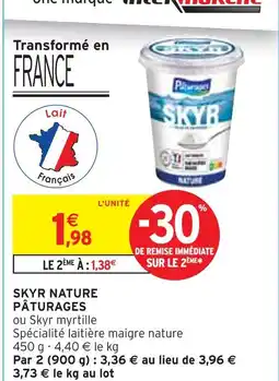 Intermarché Pâturages Skyr nature offre
