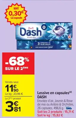 Carrefour Market Lessive en capsules dash offre