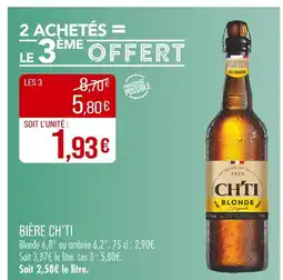 Match CH'TI Bière offre