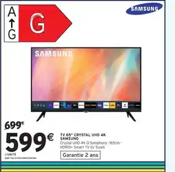 Intermarché Samsung TV 65'' Crystal UHD 4K offre