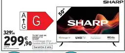 Intermarché SHARP TV 50 UHD 4K GOOGLE TV offre